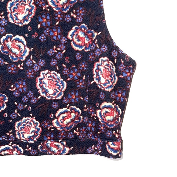 Hollister Purple Floral Print Quilted Cropped Tank Top Small Women’s - Picture 4 of 11